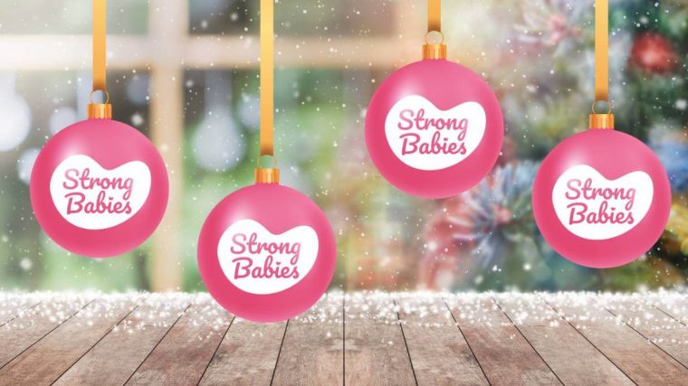 De online Kerstballen actie van Strong Babies