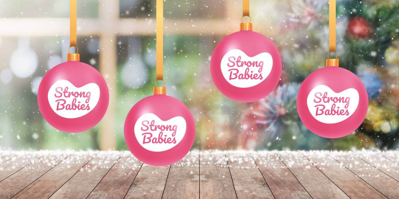 De online Kerstballen actie van Strong Babies