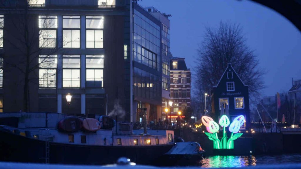 Amsterdam Light Festival vanaf de boot 