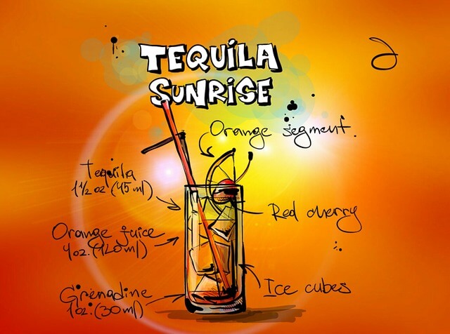 Het recept van Tequila Sunrise